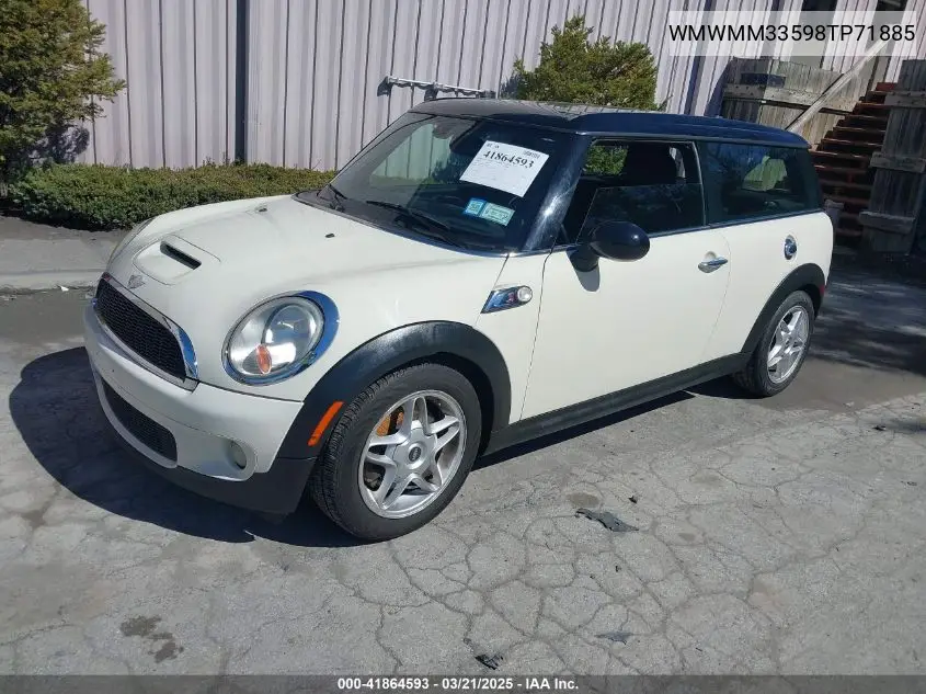 2008 Mini Cooper S Clubman VIN: WMWMM33598TP71885 Lot: 41864593