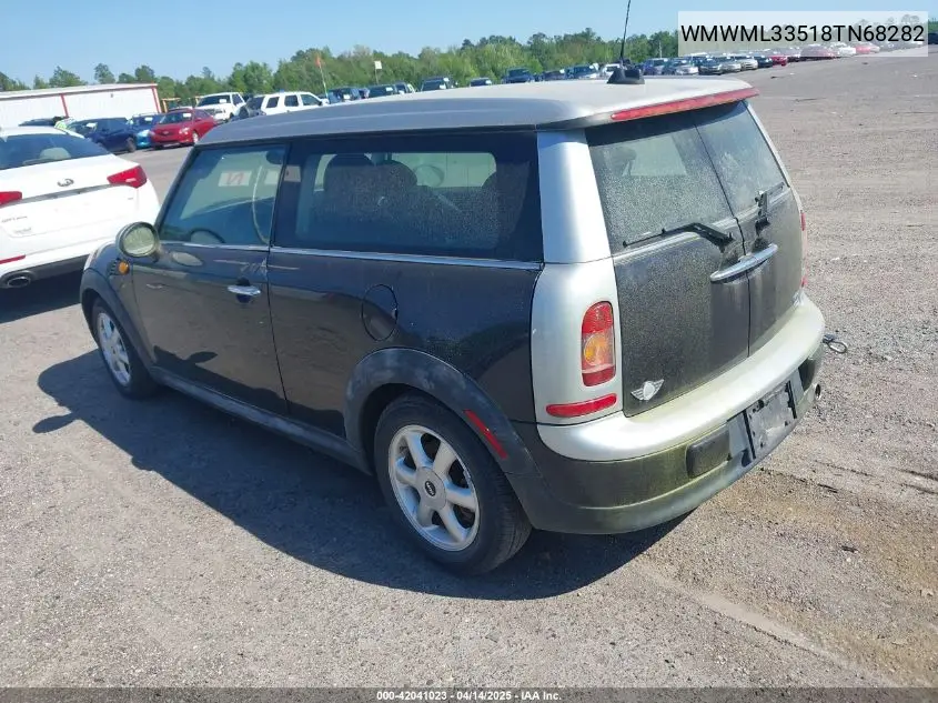 2008 Mini Cooper Clubman VIN: WMWML33518TN68282 Lot: 42041023