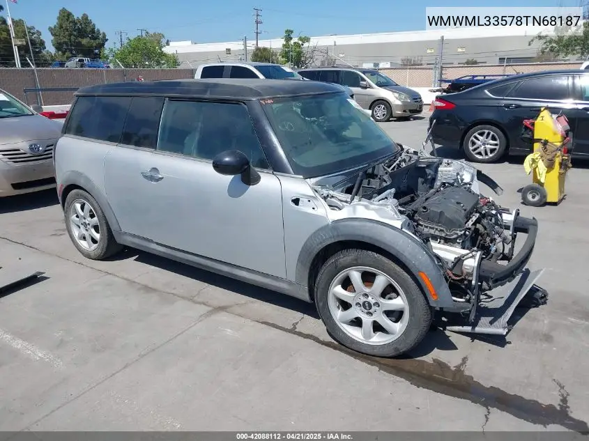 2008 Mini Cooper Clubman VIN: WMWML33578TN68187 Lot: 42088112
