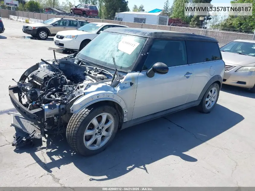 2008 Mini Cooper Clubman VIN: WMWML33578TN68187 Lot: 42088112