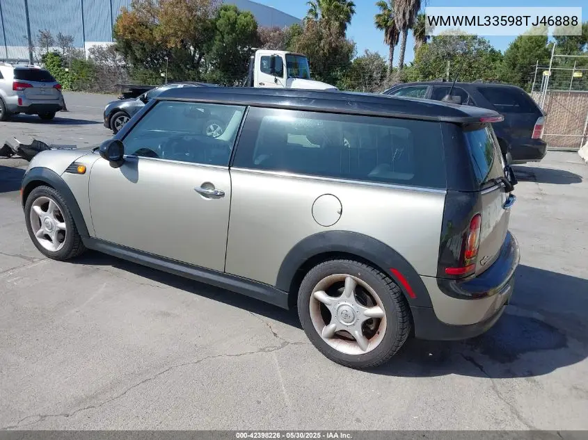 2008 Mini Cooper Clubman VIN: WMWML33598TJ46888 Lot: 42398226