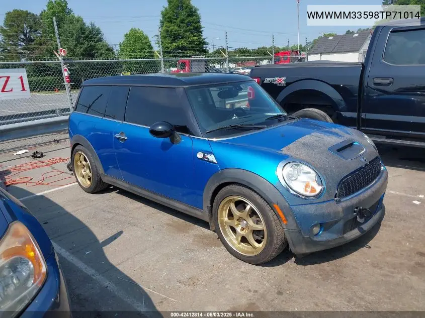 2008 Mini Cooper S Clubman VIN: WMWMM33598TP71014 Lot: 42412814