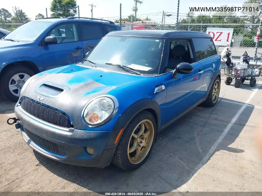 2008 Mini Cooper S Clubman VIN: WMWMM33598TP71014 Lot: 42412814