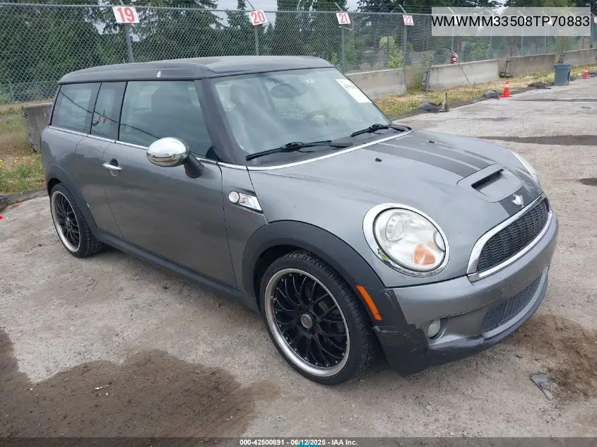 2008 Mini Cooper S Clubman VIN: WMWMM33508TP70883 Lot: 42500891