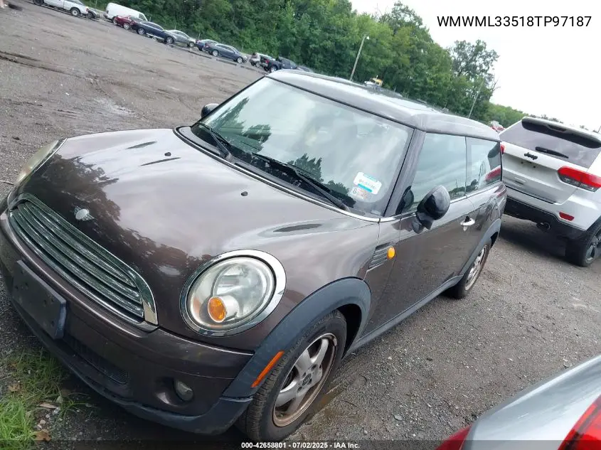 2008 Mini Cooper Clubman VIN: WMWML33518TP97187 Lot: 42658801