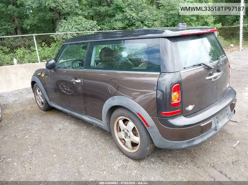 2008 Mini Cooper Clubman VIN: WMWML33518TP97187 Lot: 42658801