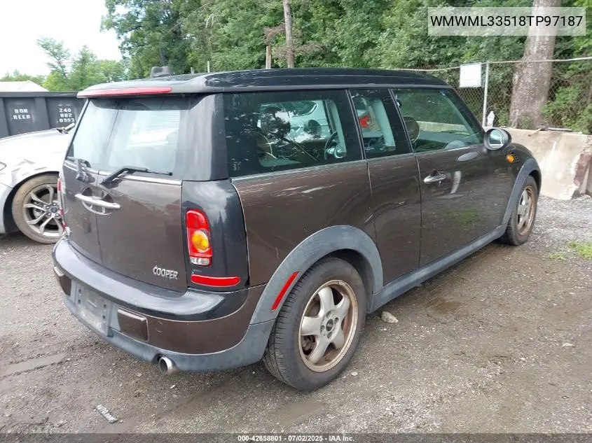 2008 Mini Cooper Clubman VIN: WMWML33518TP97187 Lot: 42658801