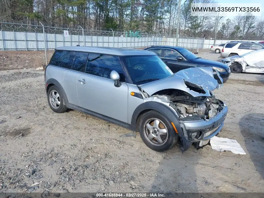 2009 Mini Cooper Clubman VIN: WMWML33569TX33566 Lot: 41685944