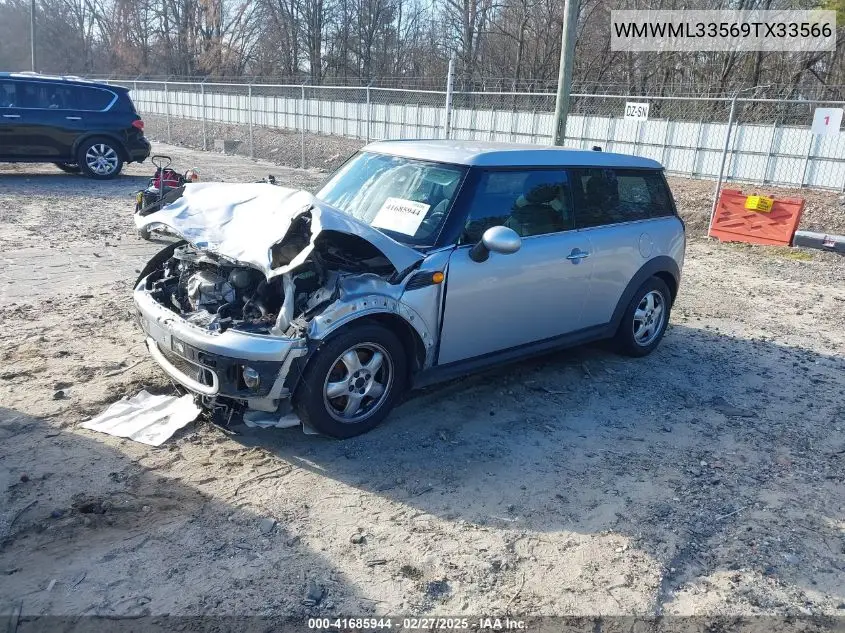 2009 Mini Cooper Clubman VIN: WMWML33569TX33566 Lot: 41685944
