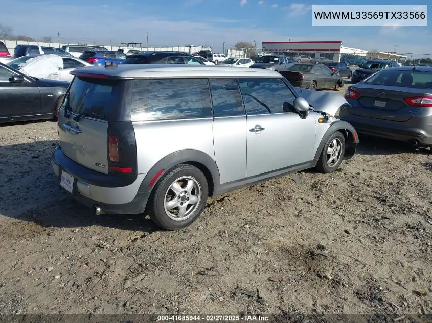 2009 Mini Cooper Clubman VIN: WMWML33569TX33566 Lot: 41685944