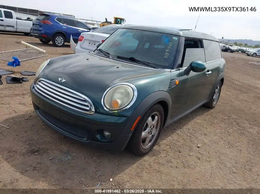 2009 Mini Cooper Clubman VIN: WMWML335X9TX36146 Lot: 41891462