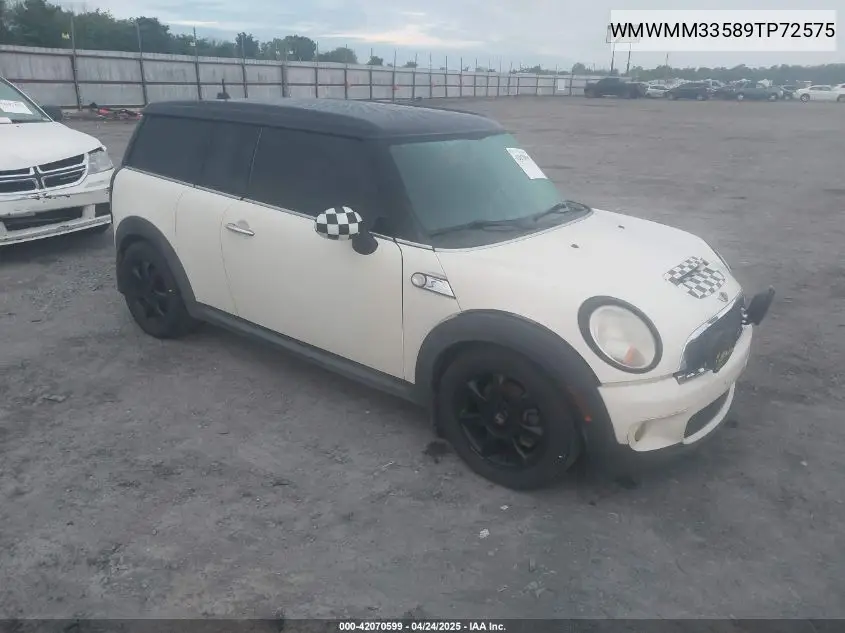 2009 Mini Cooper S Clubman VIN: WMWMM33589TP72575 Lot: 42070599