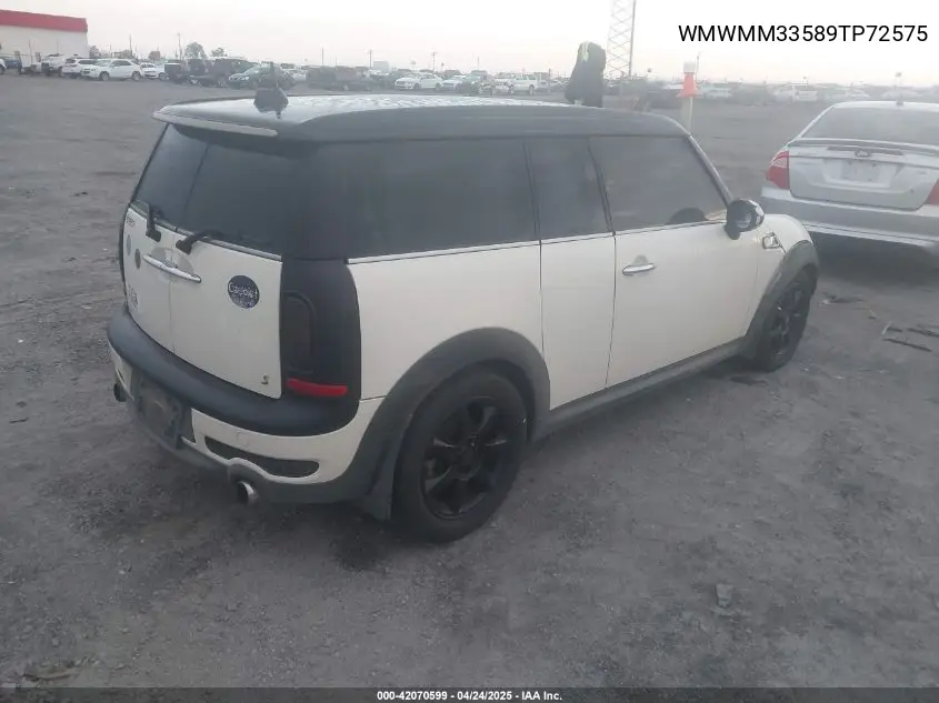 2009 Mini Cooper S Clubman VIN: WMWMM33589TP72575 Lot: 42070599