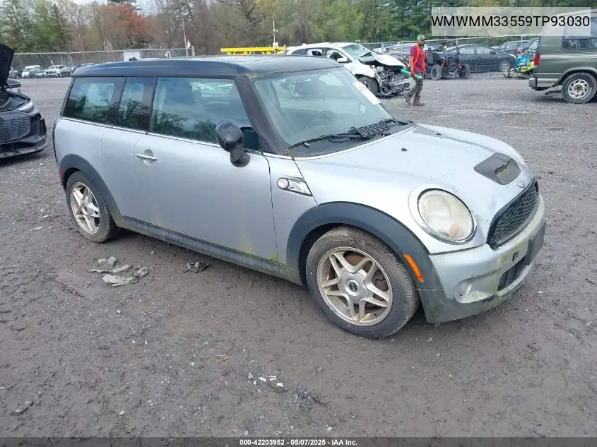 2009 Mini Cooper S Clubman VIN: WMWMM33559TP93030 Lot: 42203952