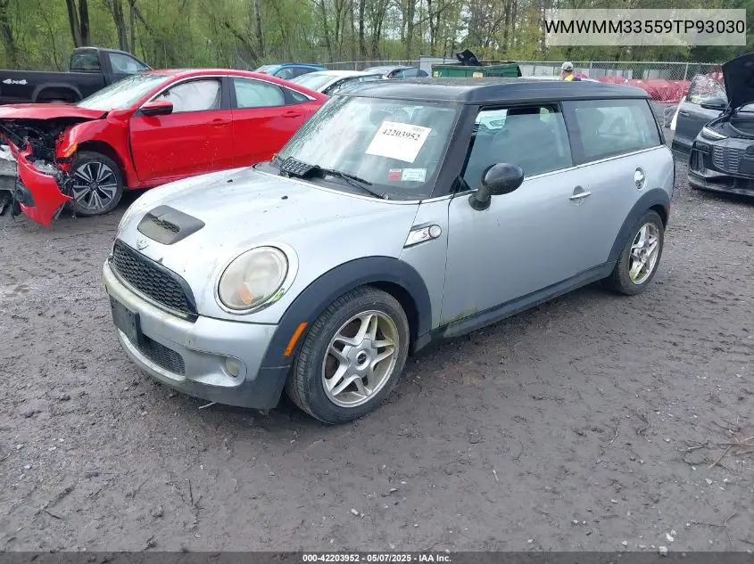 2009 Mini Cooper S Clubman VIN: WMWMM33559TP93030 Lot: 42203952