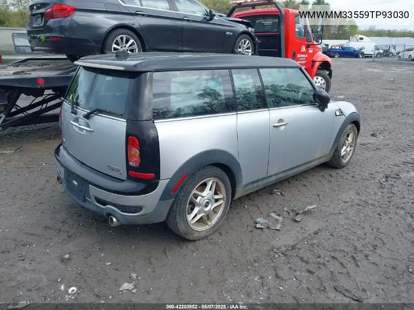 2009 Mini Cooper S Clubman VIN: WMWMM33559TP93030 Lot: 42203952