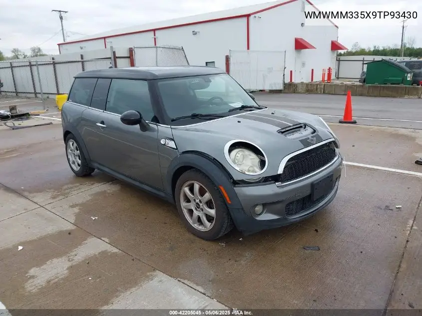 2009 Mini Cooper S Clubman VIN: WMWMM335X9TP93430 Lot: 42205045