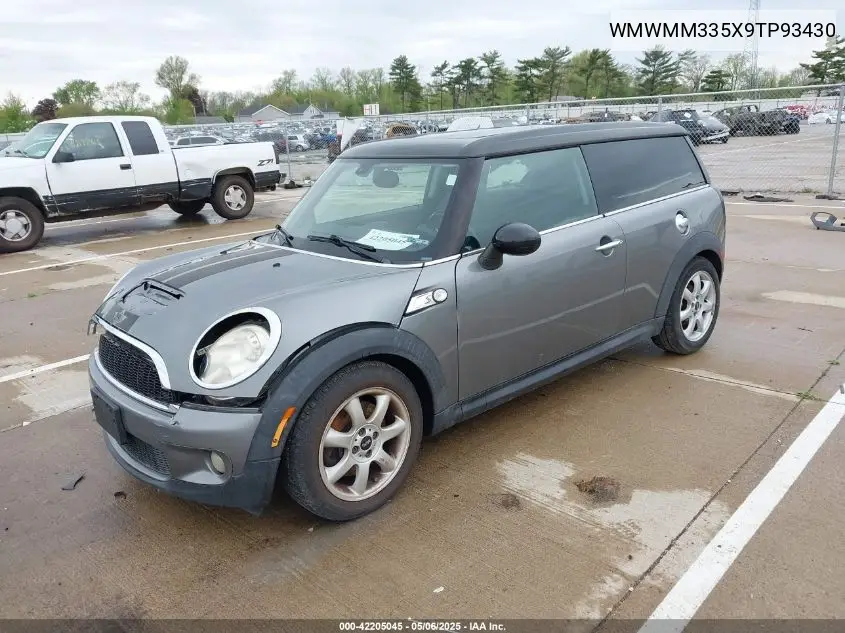 2009 Mini Cooper S Clubman VIN: WMWMM335X9TP93430 Lot: 42205045