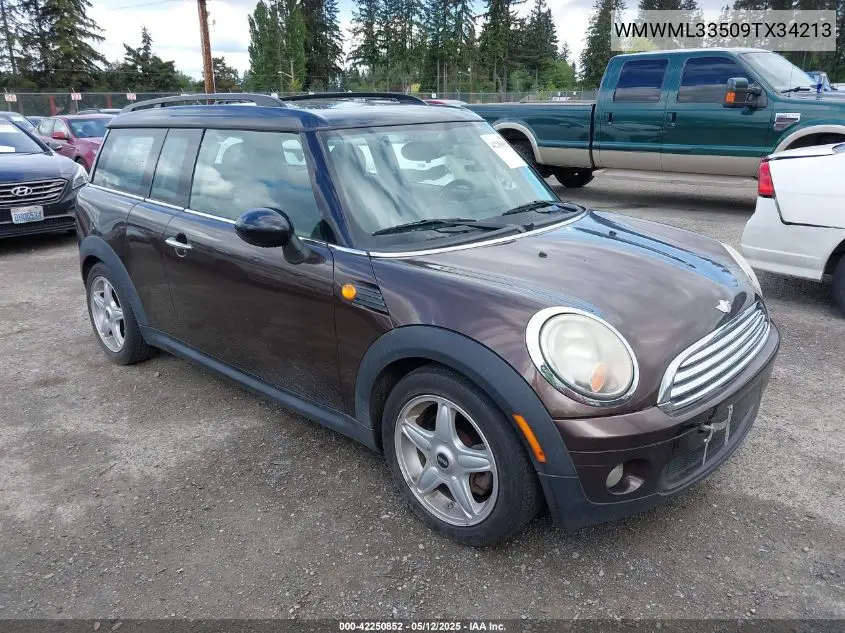 2009 Mini Cooper Clubman VIN: WMWML33509TX34213 Lot: 42250852