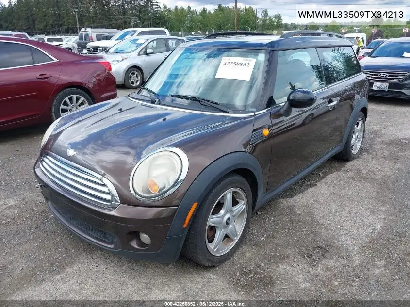 2009 Mini Cooper Clubman VIN: WMWML33509TX34213 Lot: 42250852