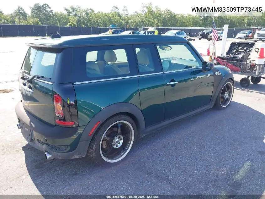 2009 Mini Cooper S Clubman VIN: WMWMM33509TP73445 Lot: 42467590