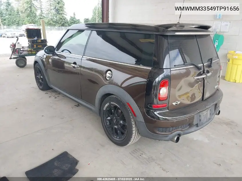 2009 Mini Cooper S Clubman VIN: WMWMM33549TP91656 Lot: 42625405