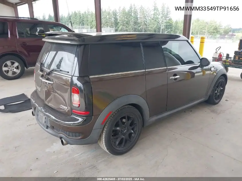 2009 Mini Cooper S Clubman VIN: WMWMM33549TP91656 Lot: 42625405