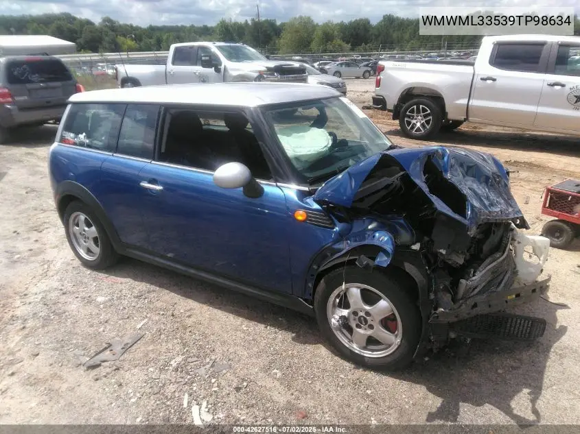 2009 Mini Cooper Clubman VIN: WMWML33539TP98634 Lot: 42627516