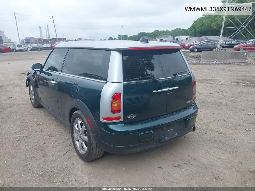 2009 Mini Cooper Clubman VIN: WMWML335X9TN69447 Lot: 42669551