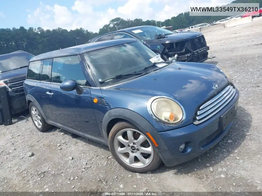 2009 Mini Cooper Clubman VIN: WMWML33549TX36210 Lot: 42711489