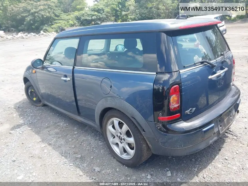 2009 Mini Cooper Clubman VIN: WMWML33549TX36210 Lot: 42711489