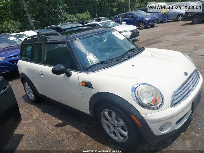 2009 Mini Cooper Clubman VIN: WMWML335X9TX33604 Lot: 42729713