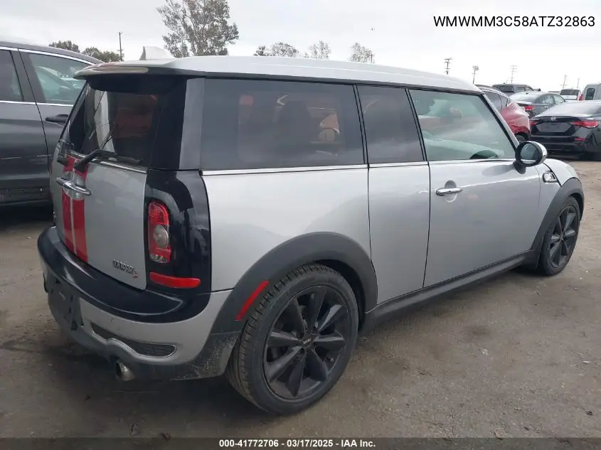 2010 Mini Cooper S Clubman VIN: WMWMM3C58ATZ32863 Lot: 41772706