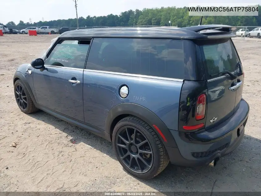 2010 Mini Cooper S Clubman VIN: WMWMM3C56ATP75804 Lot: 42406673