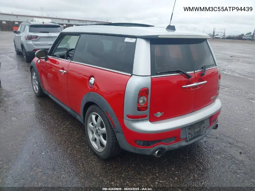 2010 Mini Cooper S Clubman VIN: WMWMM3C55ATP94439 Lot: 42420608