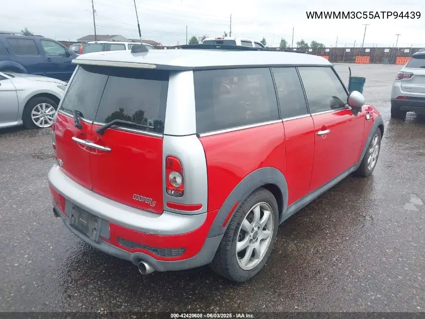 2010 Mini Cooper S Clubman VIN: WMWMM3C55ATP94439 Lot: 42420608