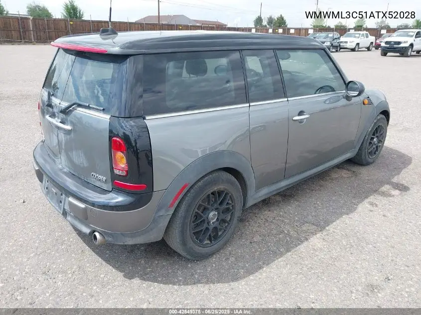 2010 Mini Cooper Clubman VIN: WMWML3C51ATX52028 Lot: 42549375