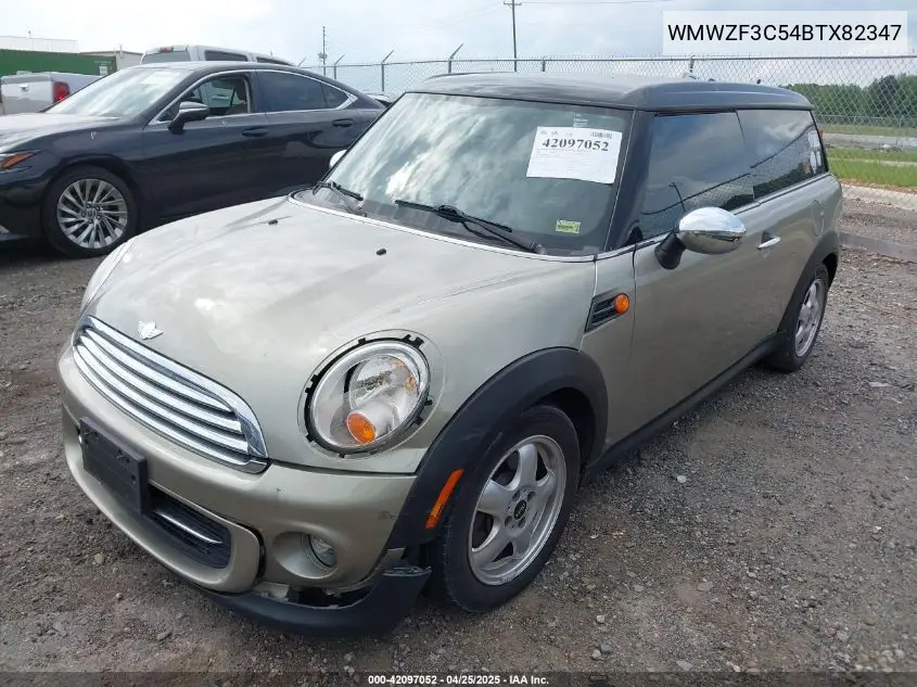 2011 Mini Cooper Clubman VIN: WMWZF3C54BTX82347 Lot: 42097052