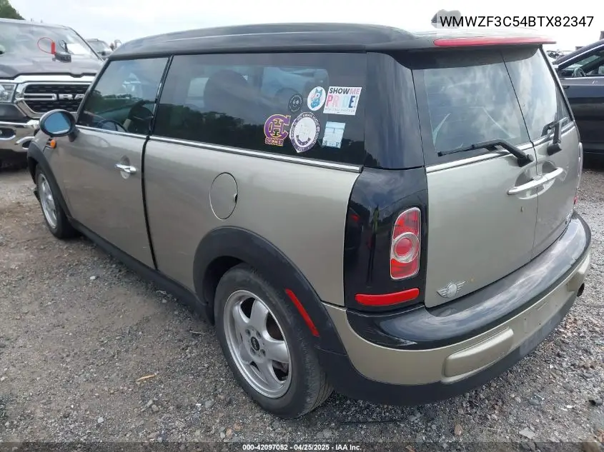 2011 Mini Cooper Clubman VIN: WMWZF3C54BTX82347 Lot: 42097052