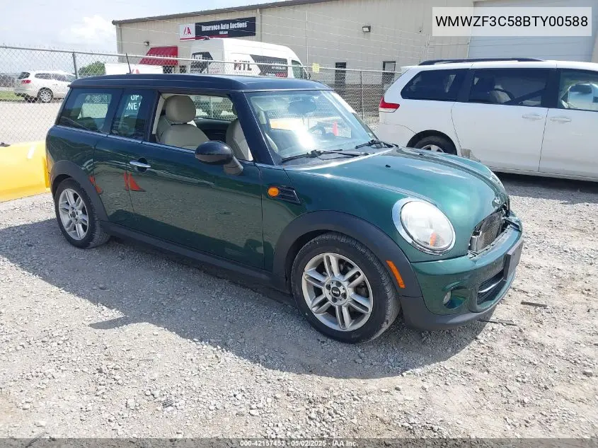 2011 Mini Cooper Clubman VIN: WMWZF3C58BTY00588 Lot: 42157453