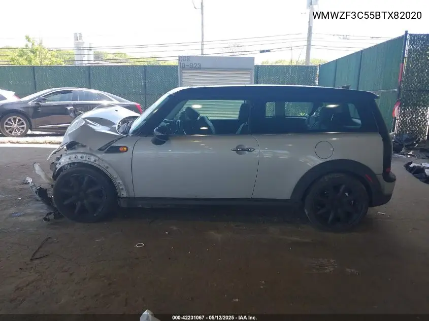 2011 Mini Cooper Clubman VIN: WMWZF3C55BTX82020 Lot: 42231067