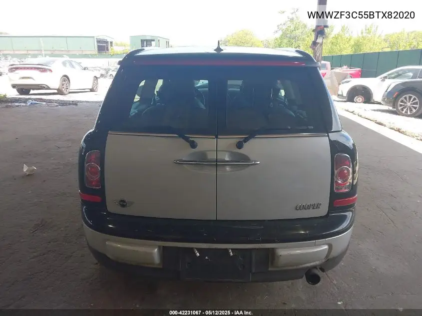 2011 Mini Cooper Clubman VIN: WMWZF3C55BTX82020 Lot: 42231067