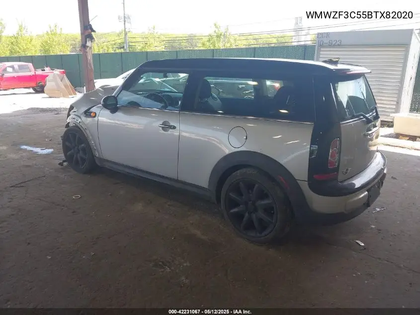2011 Mini Cooper Clubman VIN: WMWZF3C55BTX82020 Lot: 42231067