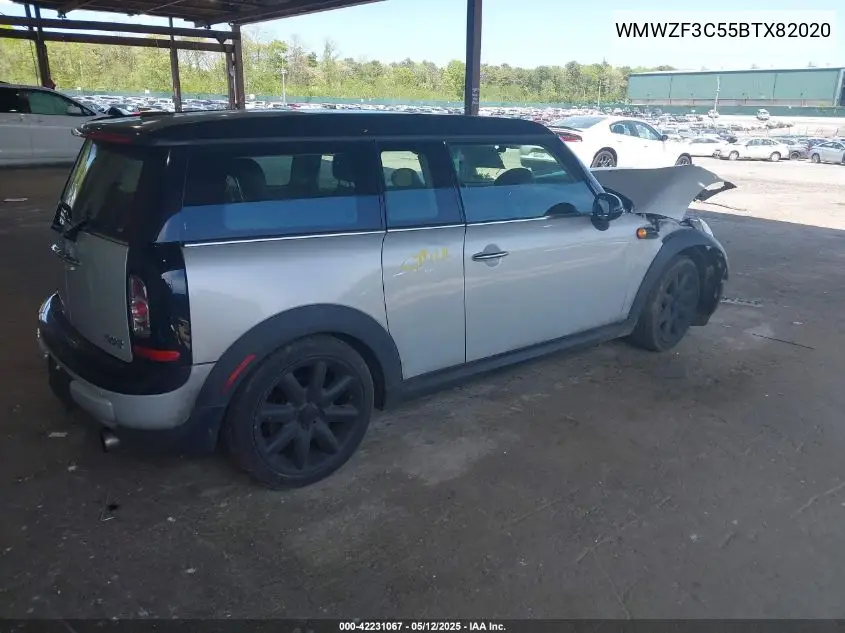 2011 Mini Cooper Clubman VIN: WMWZF3C55BTX82020 Lot: 42231067
