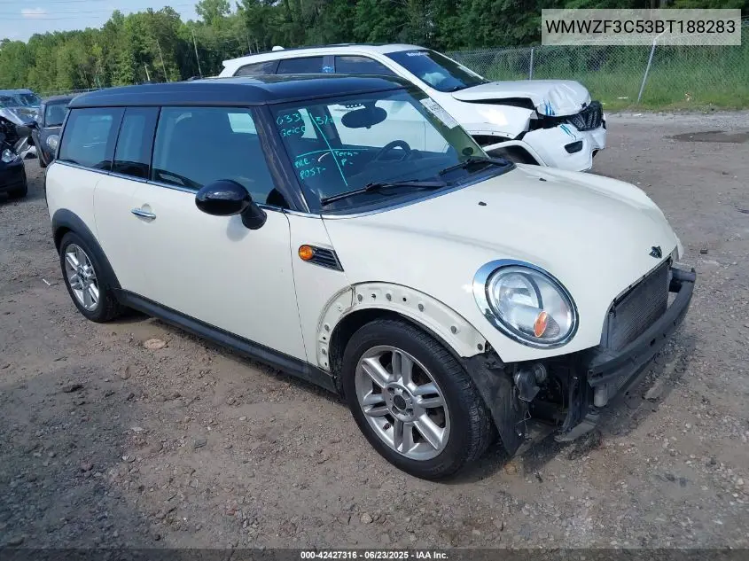 2011 Mini Cooper Clubman VIN: WMWZF3C53BT188283 Lot: 42427316
