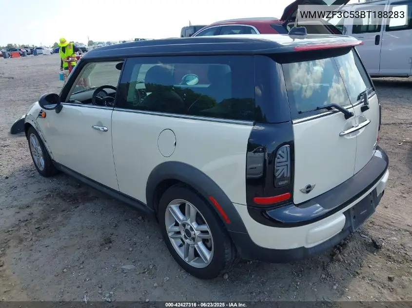 2011 Mini Cooper Clubman VIN: WMWZF3C53BT188283 Lot: 42427316