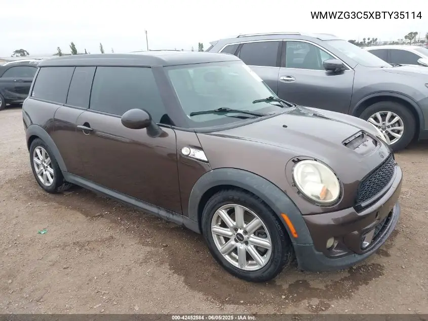 2011 Mini Cooper S Clubman VIN: WMWZG3C5XBTY35114 Lot: 42452584