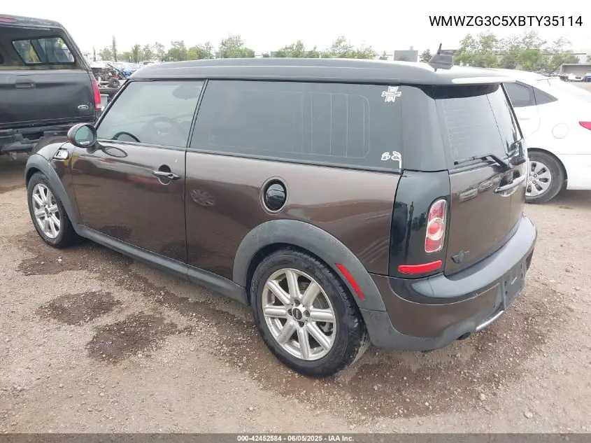 2011 Mini Cooper S Clubman VIN: WMWZG3C5XBTY35114 Lot: 42452584