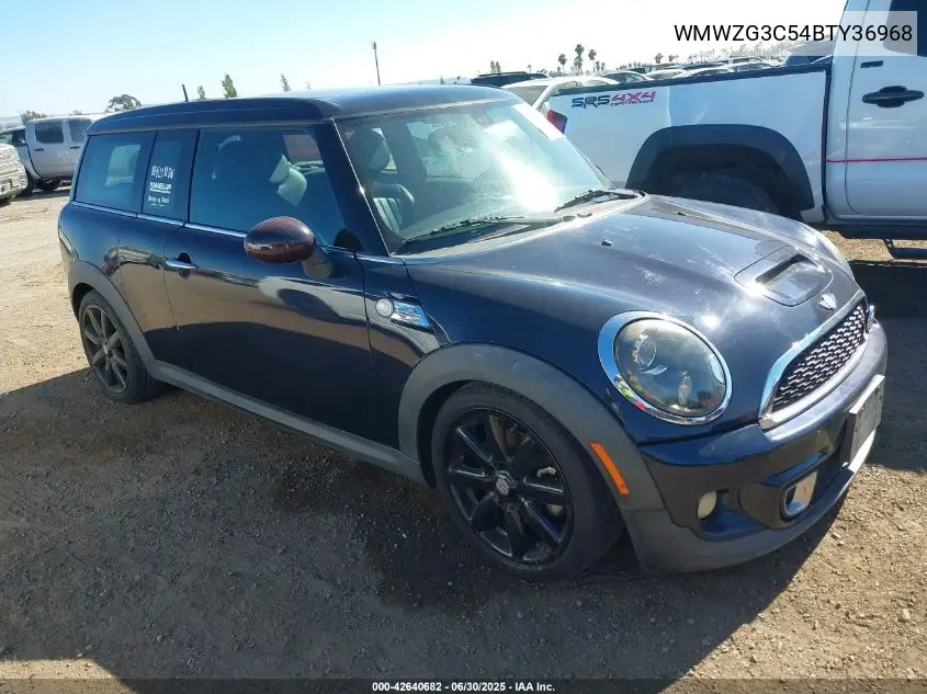 2011 Mini Cooper S Clubman VIN: WMWZG3C54BTY36968 Lot: 42640682
