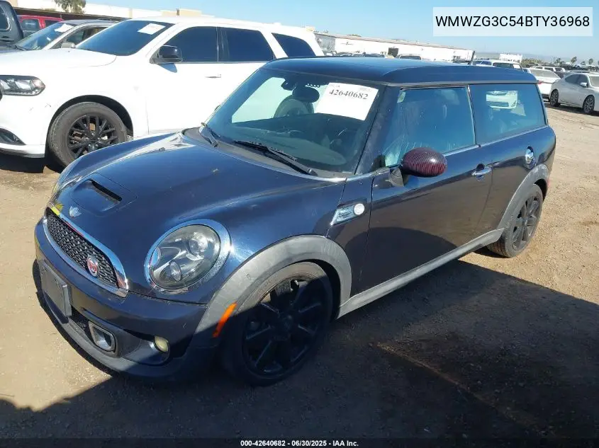 2011 Mini Cooper S Clubman VIN: WMWZG3C54BTY36968 Lot: 42640682